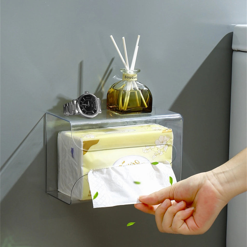 Wall Mounted Tissue Paper Cover Napkin Holder for Living Room Office Counter | eBay