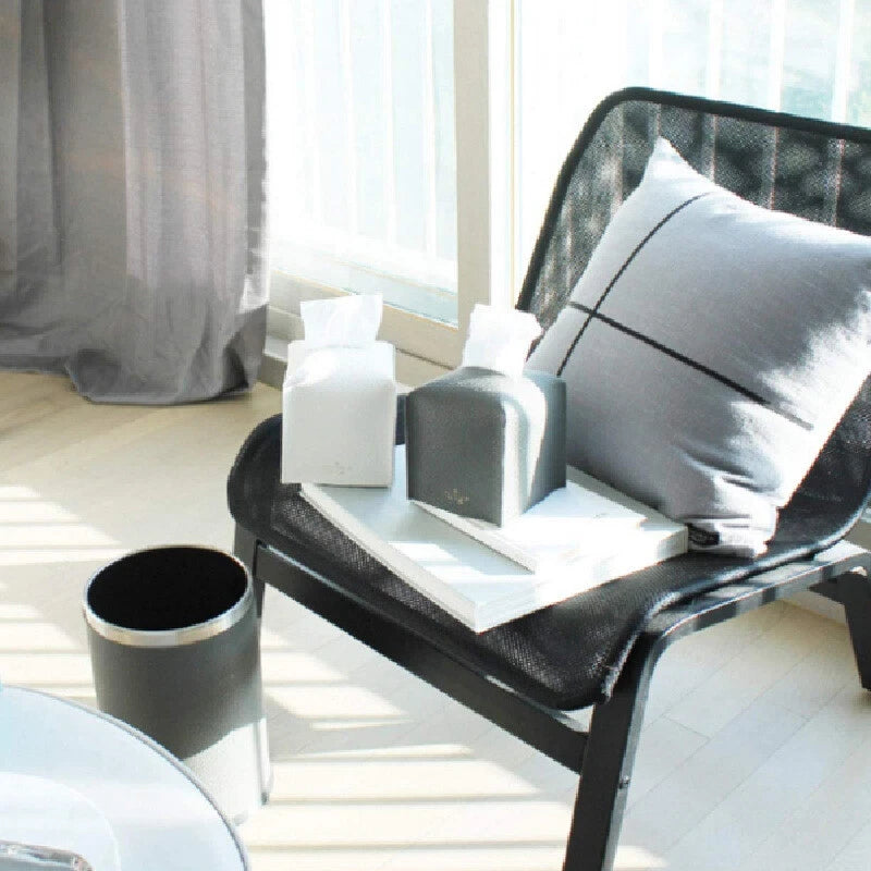 Tissue Holder Tissue Case Paper Box Paper Holder Leather Tissue Box Home Square | eBay