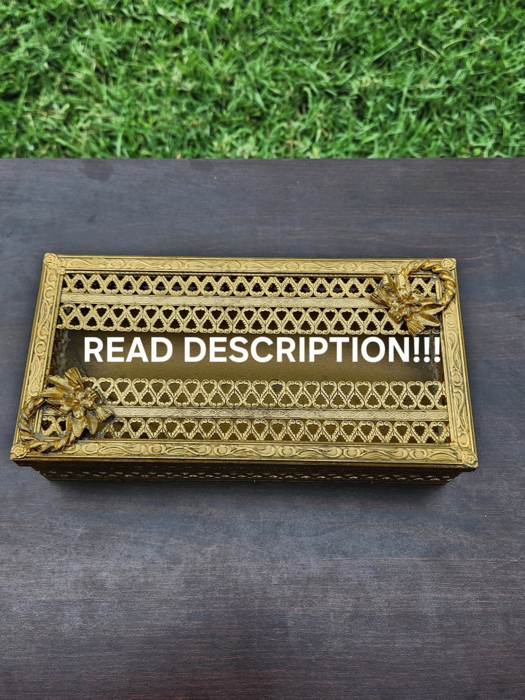 Hollywood Regency Gold Filigree Tissue Box Cover Vintage Fall Home Accent | eBay
