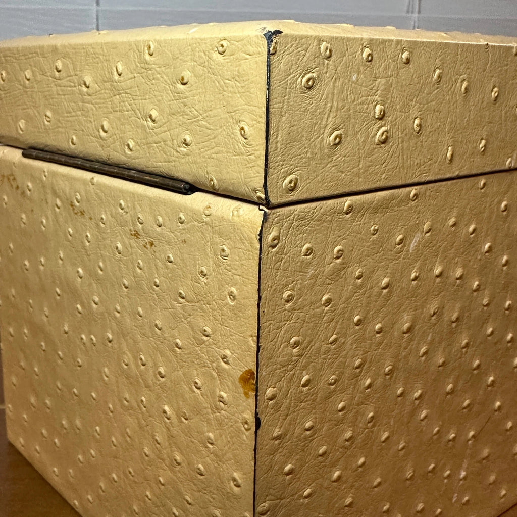 Vintage Labrazel Tissue Box Cover Textured Tan Leather | eBay