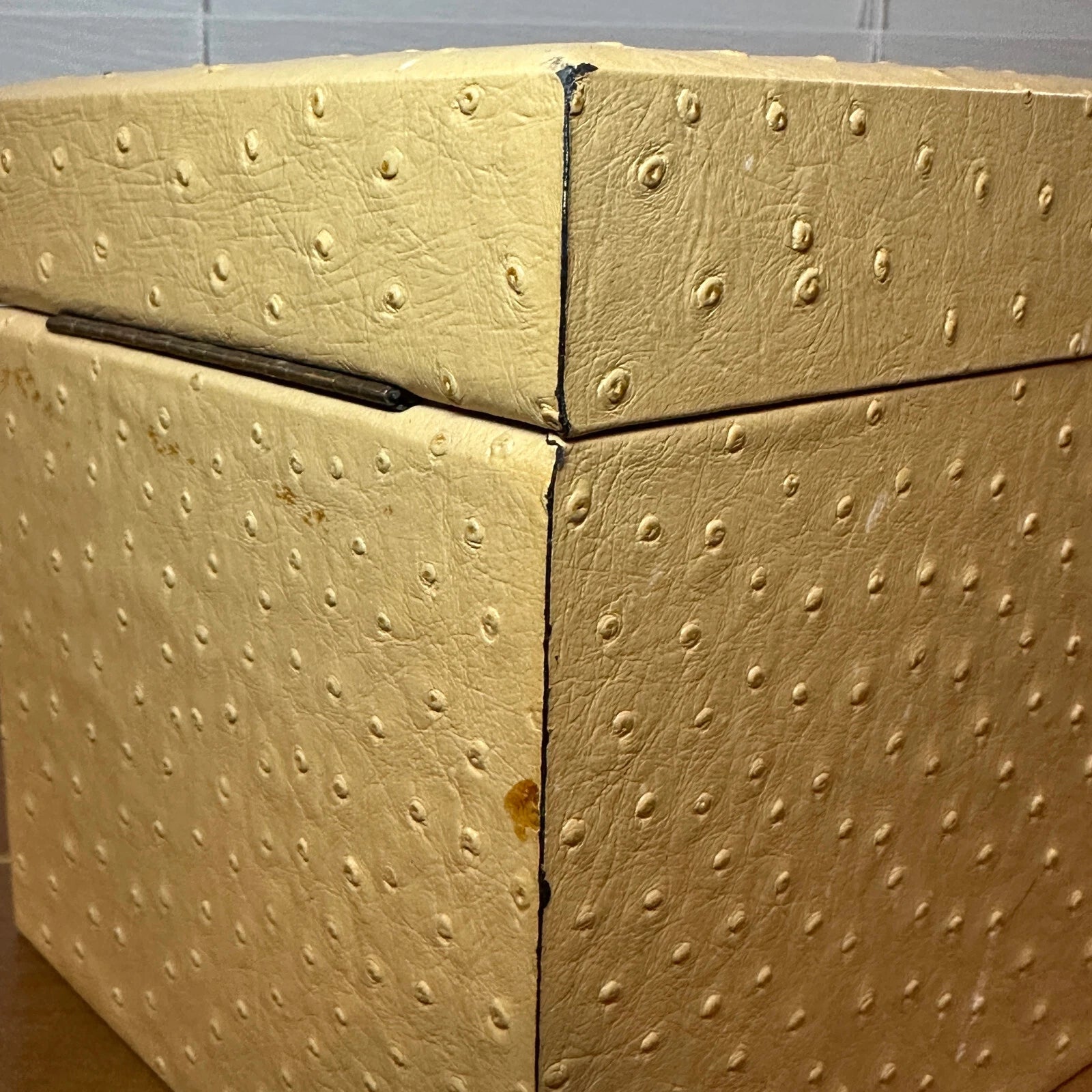 Vintage Labrazel Tissue Box Cover Textured Tan Leather | eBay