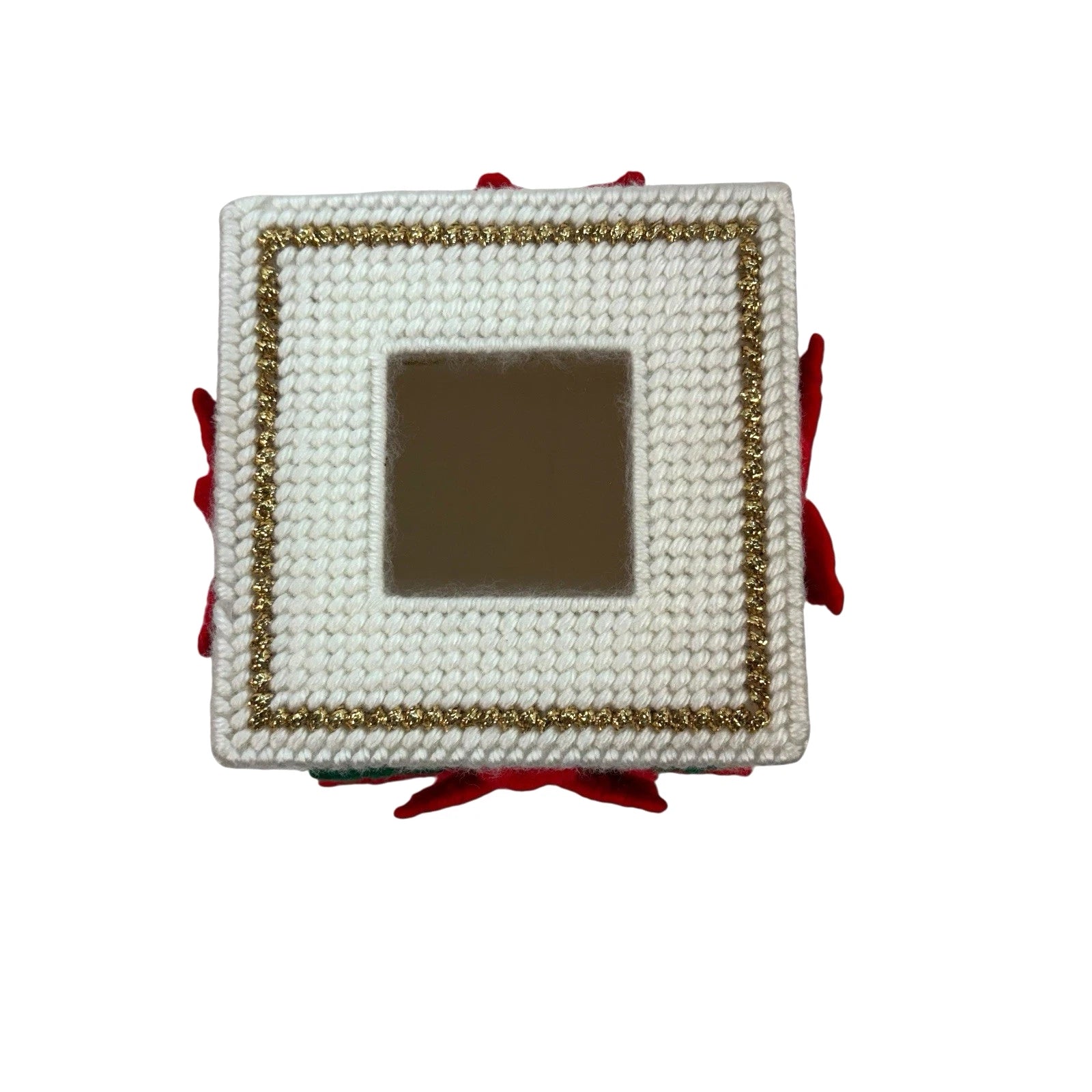 Vintage Plastic Canvas Needlepoint Christmas Square Tissue Cover Box Lot of 2 | eBay