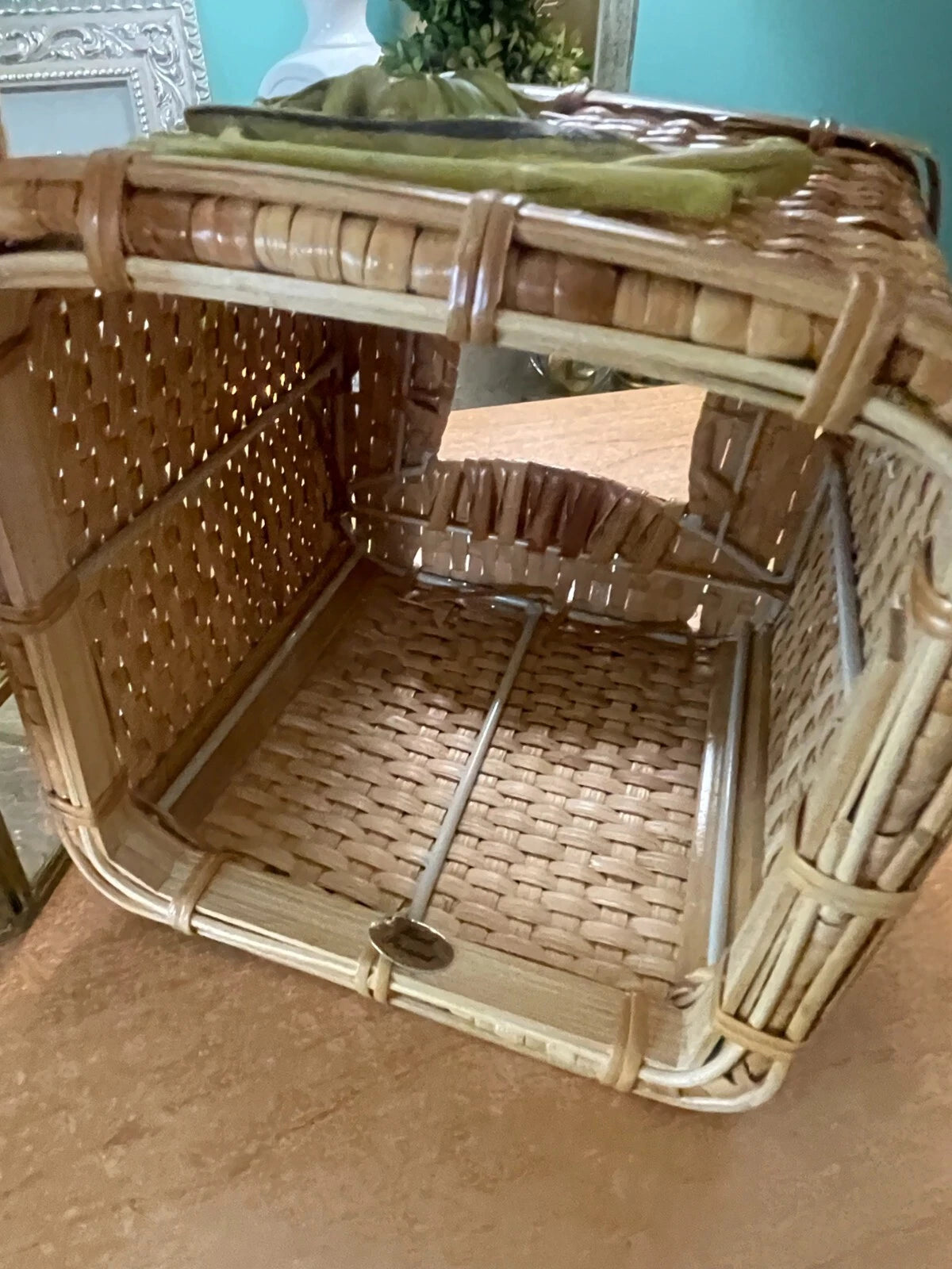 Wicker/Rattan Tropical Decor, Tissue Box /Box, Palm Tree & Hammock, Boho | eBay