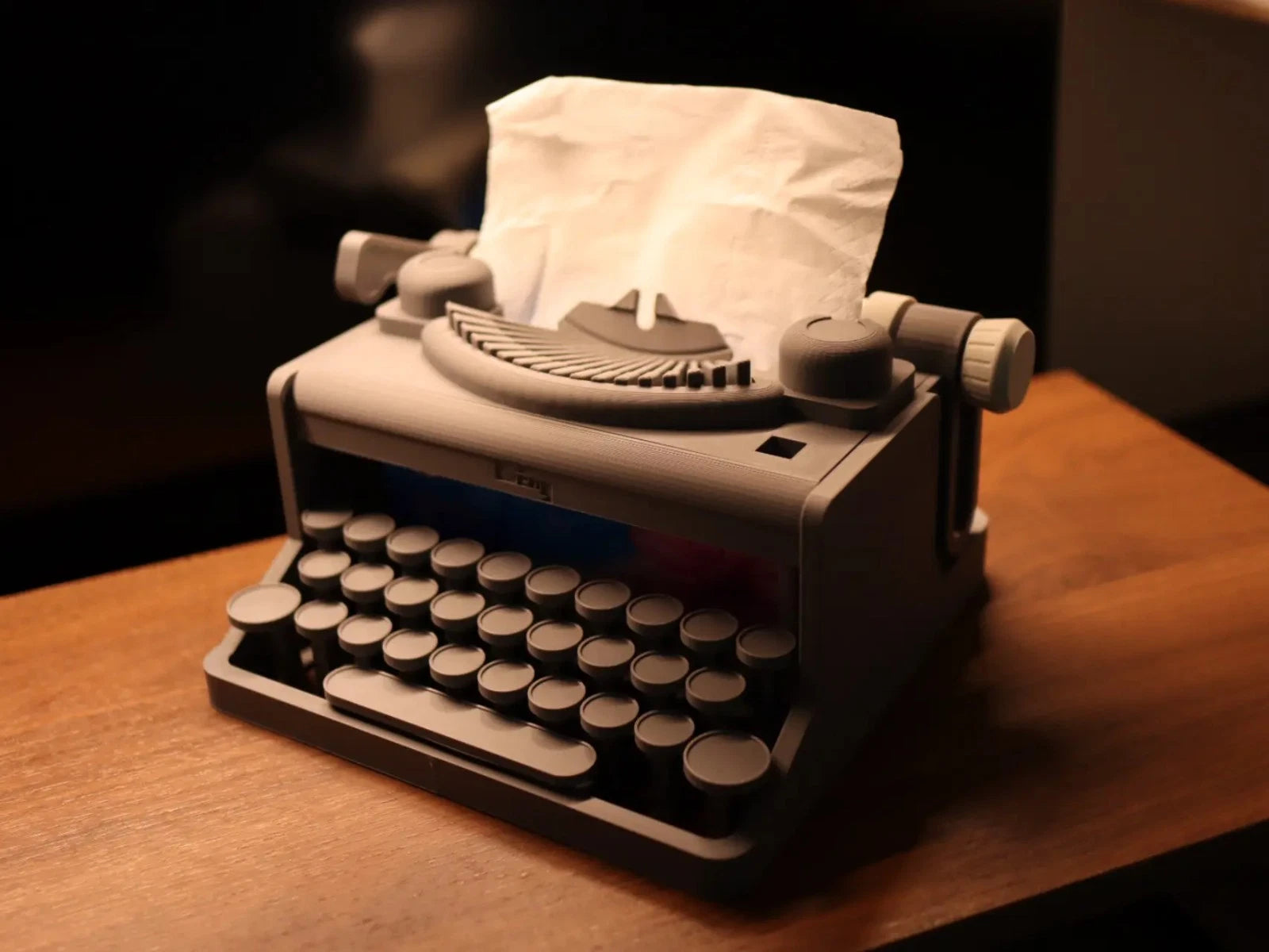 3D Printed Typewriter Style Tissue Box – Retro Office Inspired Auto-Press | eBay