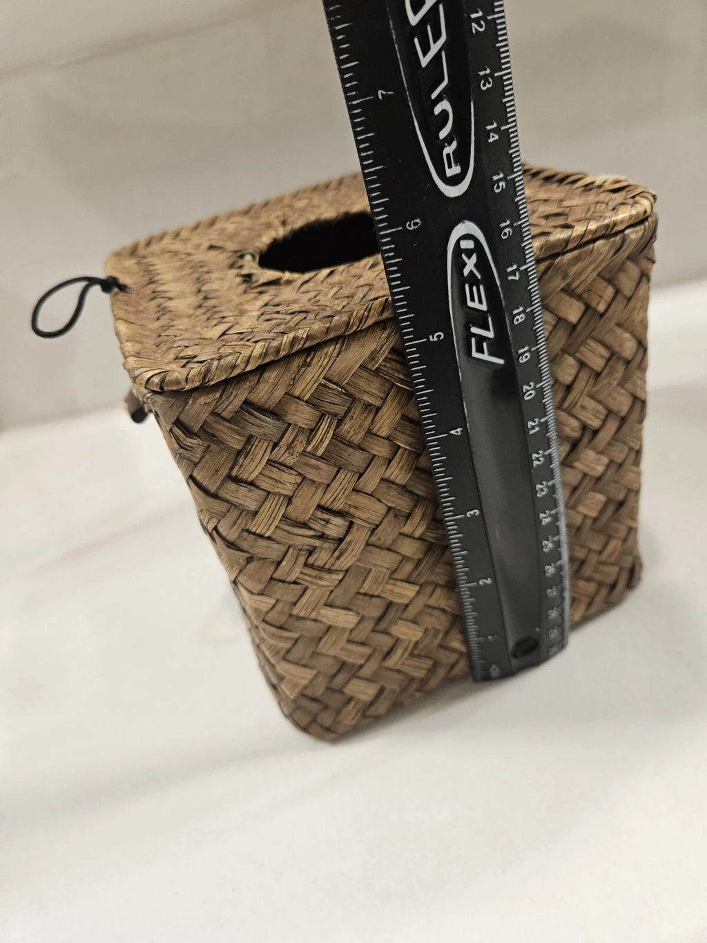 Woven Rattan Bamboo Tissue Box Cover Boho Coastal Beach | eBay