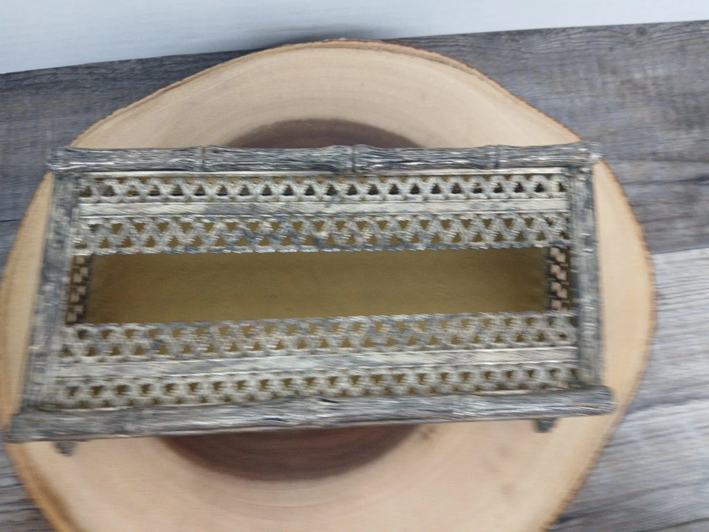 Vintage Gold Tone Tissue Box w/Claw Feet (2 pc.) "READ" | eBay