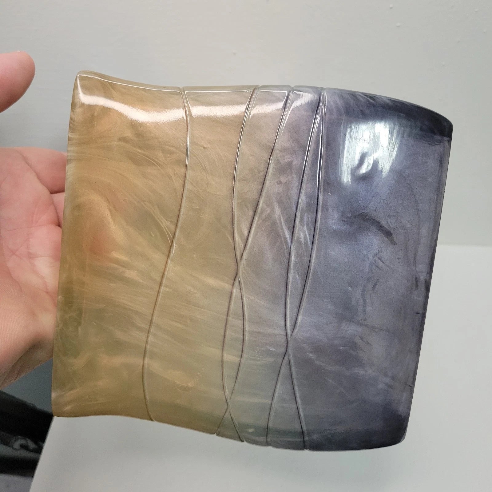 Bacova Guild Tissue Box Cube Cover Acrylic Translucent - Gemstone blue/brown $60 | eBay