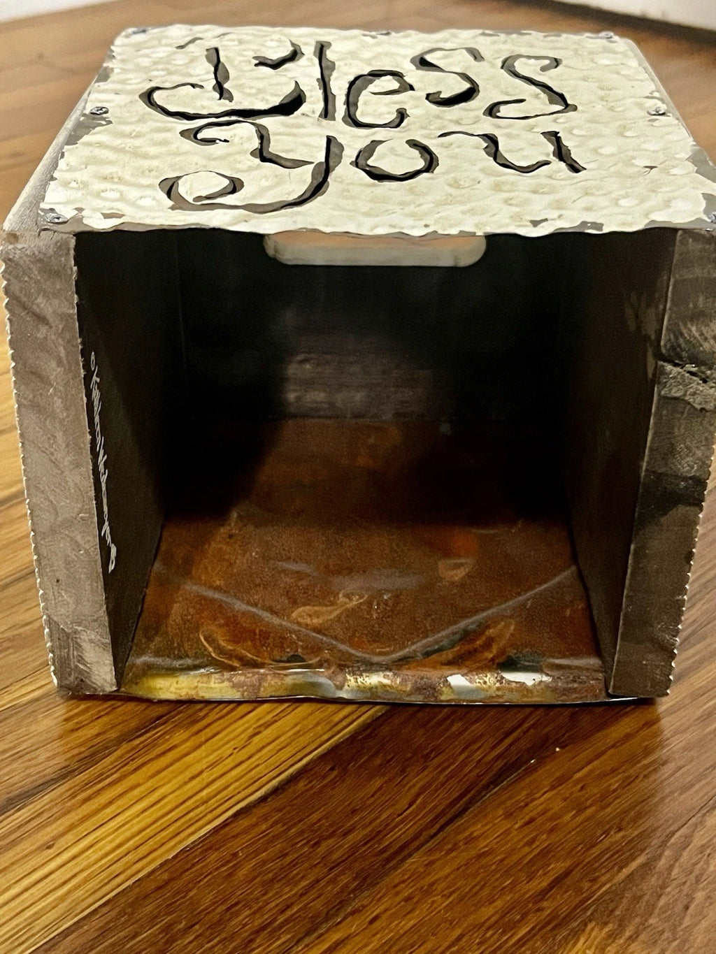 Vintage Wood Metal Bless You Tissue Box Cube Signed Kathleen Wedemeyer 6 X 6” | eBay