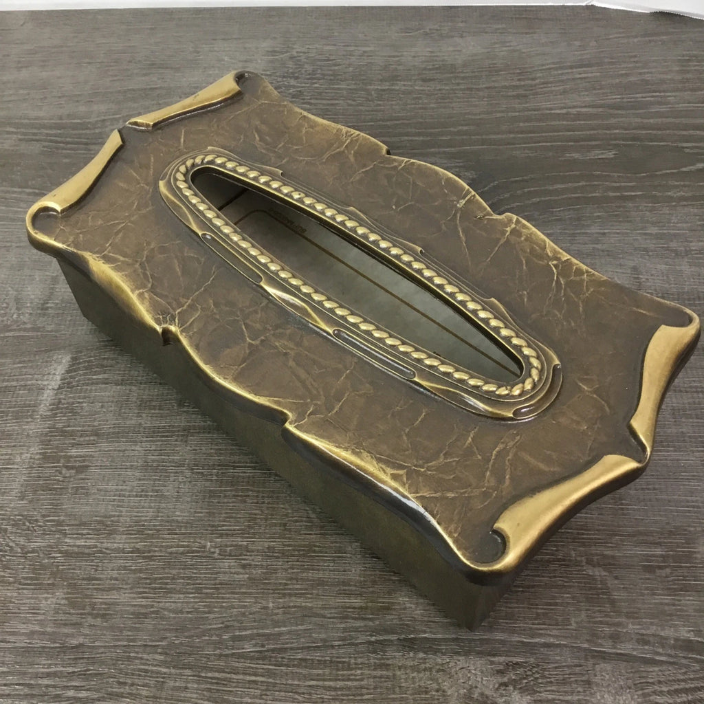 Vtg 1970's Brass Amerock Carriage House Tissue Box Dispenser Cover Complete | eBay