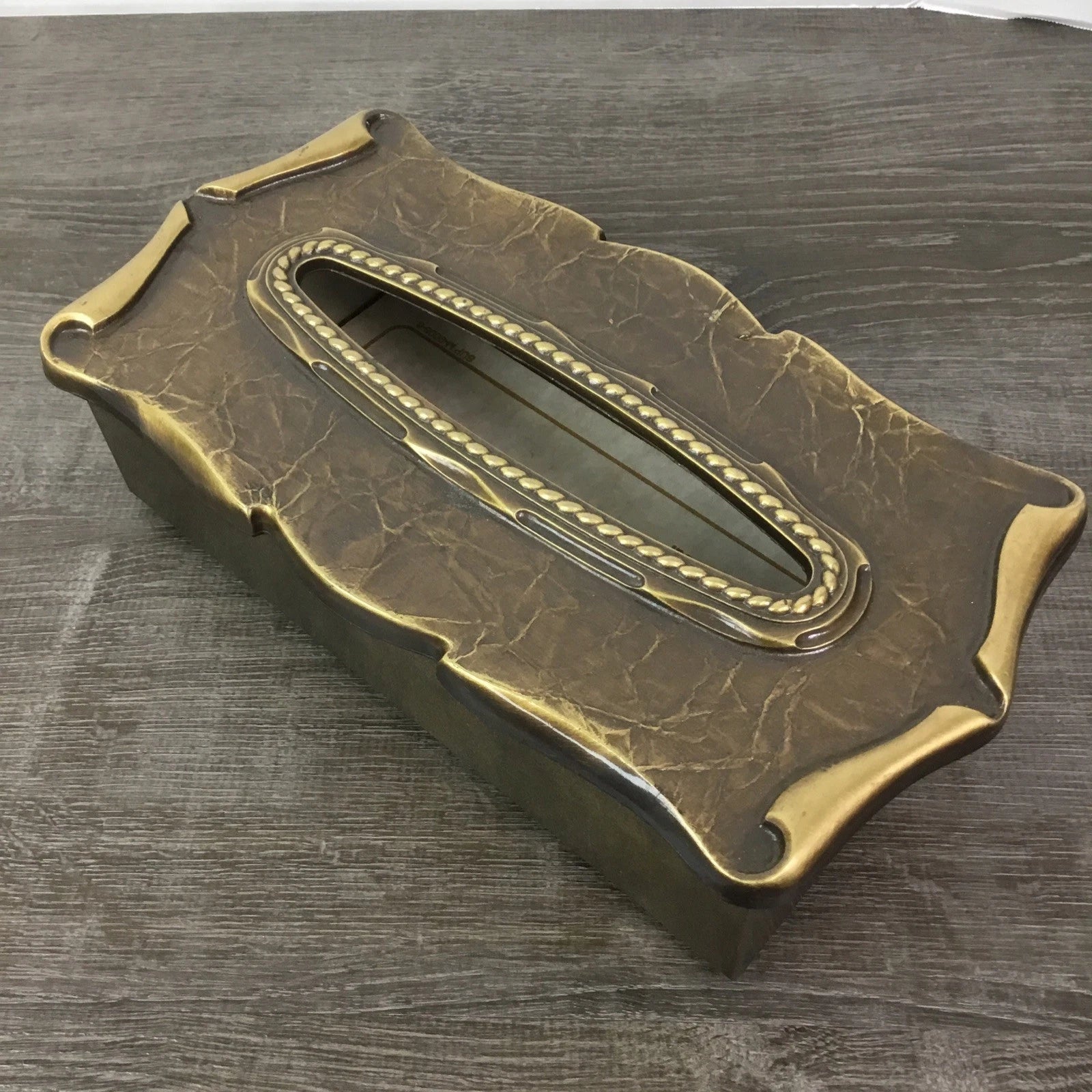 Vtg 1970's Brass Amerock Carriage House Tissue Box Dispenser Cover Complete | eBay