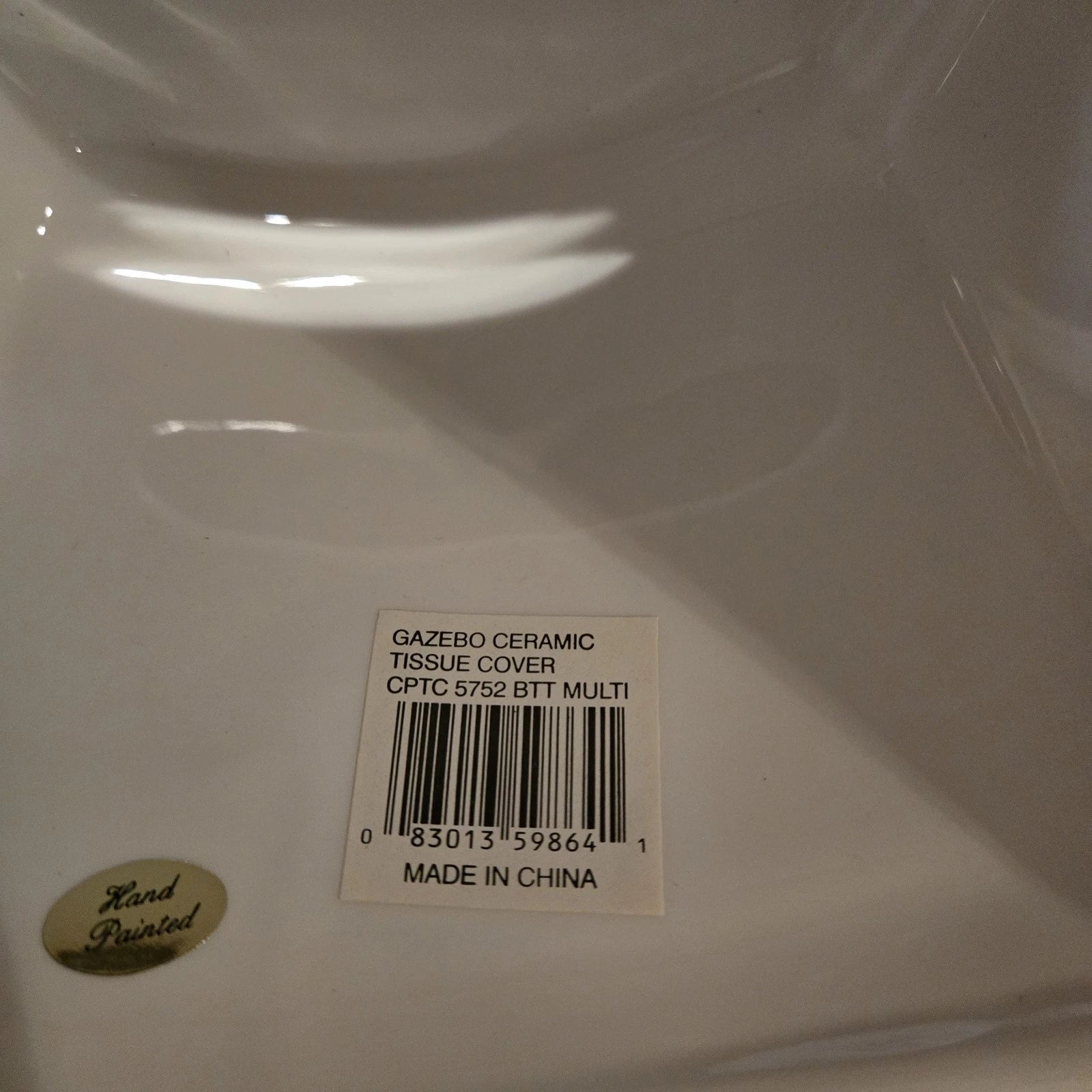 Vtg Croscill HandPainted Ceramic Tissue Box Cover Gazebo Floral Botanical New | eBay