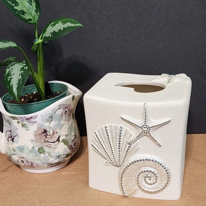 Tissue Box Cover Cream Square Bathroom Kleenex Accessories Facial Tissue Holder | eBay
