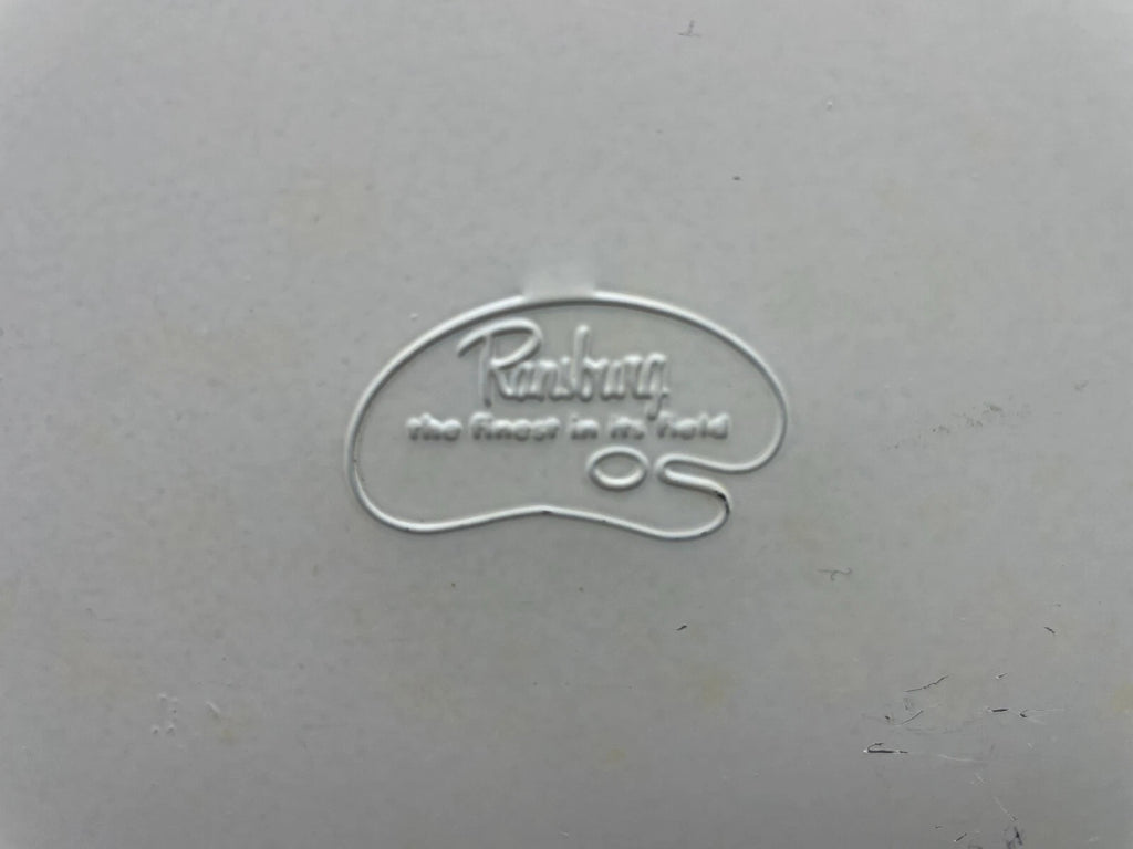 Vintage Ransburg 1950s Retro Hand Painted White and Gold Metal Tissue Box | eBay