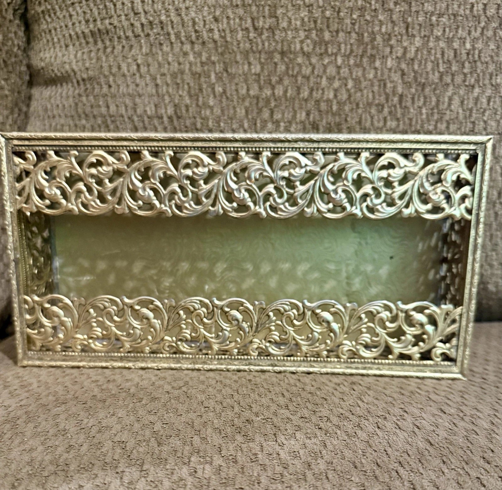 Vintage Gold Tone Tissue Kleenex Box Filigree Holder Ornate Hollywood Regency | eBay