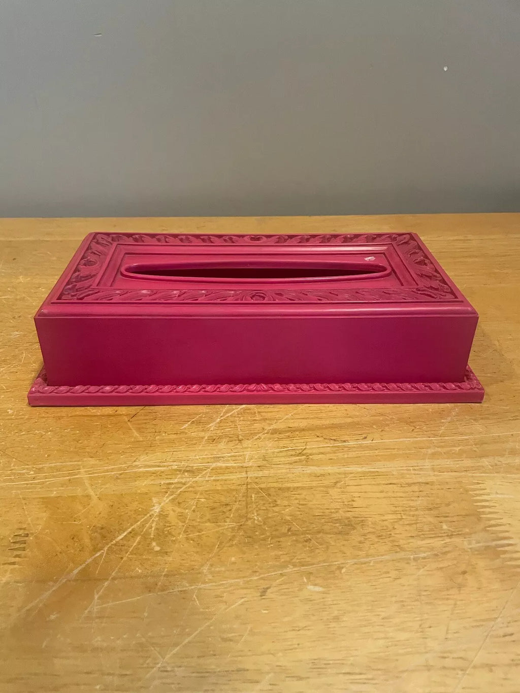 Vintage Syroco Plastic Pink Facial Tissue Box Holder Vanity Scroll Pattern | eBay