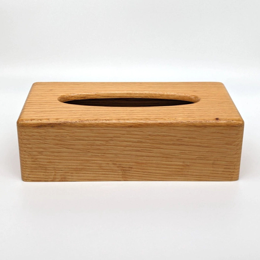 Vintage Oak Tissue Box Cover Dispenser Solid Wood Rectangle Rustic Traditional | eBay