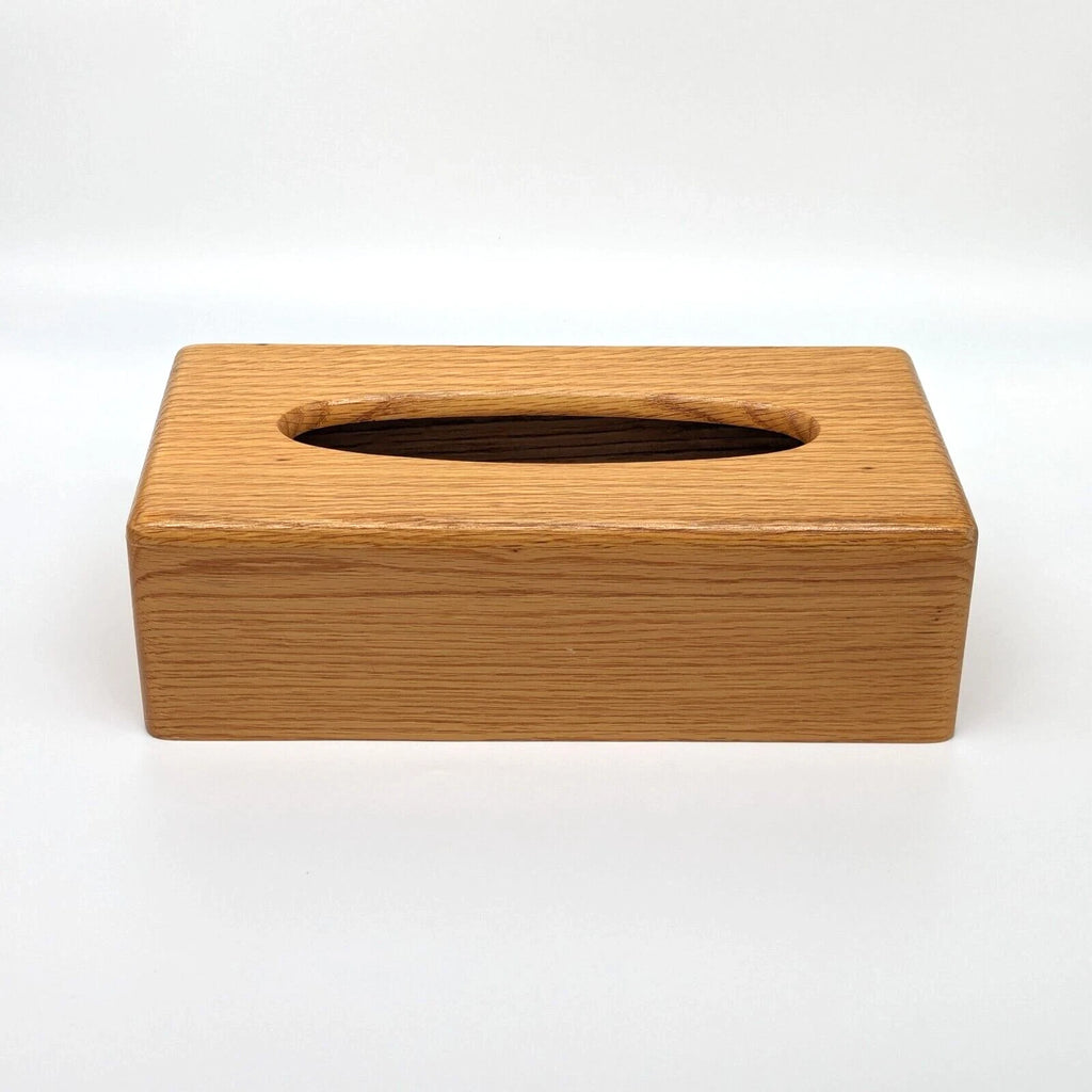 Vintage Oak Tissue Box Cover Dispenser Solid Wood Rectangle Rustic Traditional | eBay