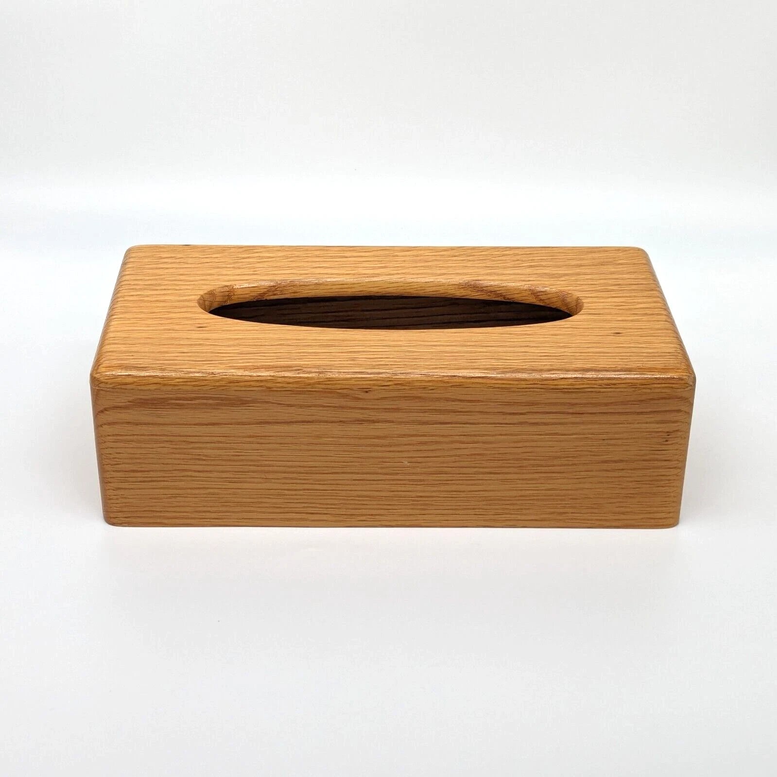 Vintage Oak Tissue Box Cover Dispenser Solid Wood Rectangle Rustic Traditional | eBay