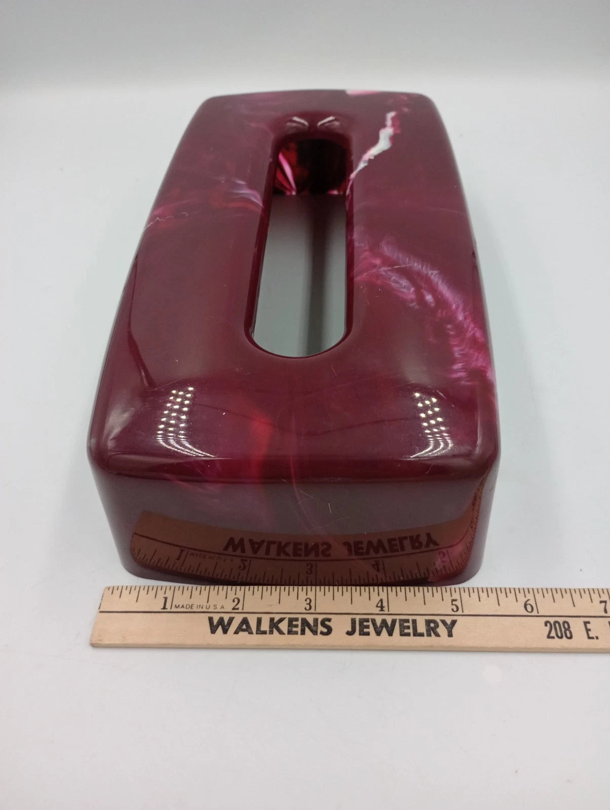 Faux Marble Vintage Acrylic Lucite Plastic Tissue Box Holder Pink Magenta Rose | eBay