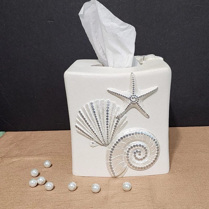 Tissue Box Cover Cream Square Bathroom Kleenex Accessories Facial Tissue Holder | eBay