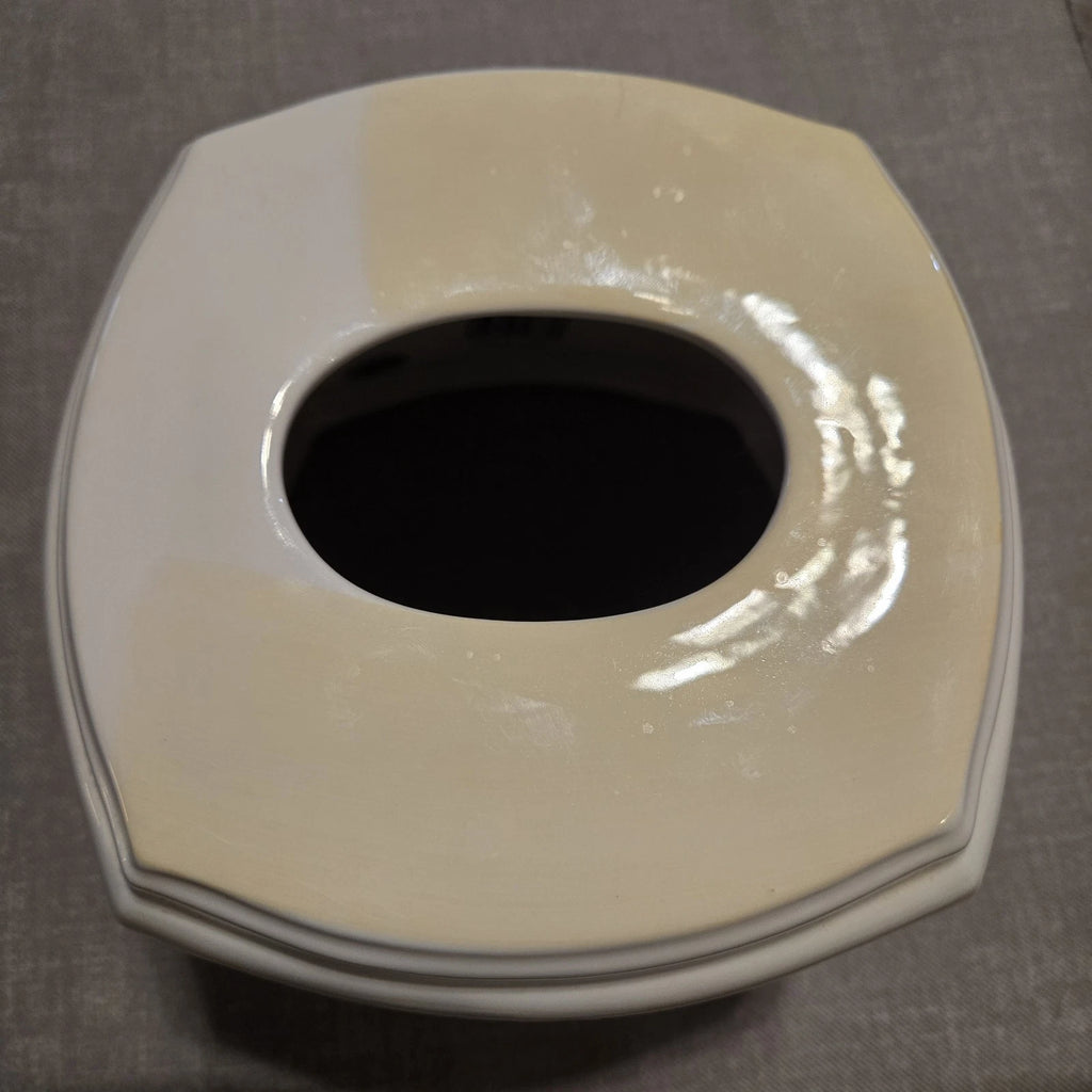 Vtg Croscill HandPainted Ceramic Tissue Box Cover Gazebo Floral Botanical New | eBay