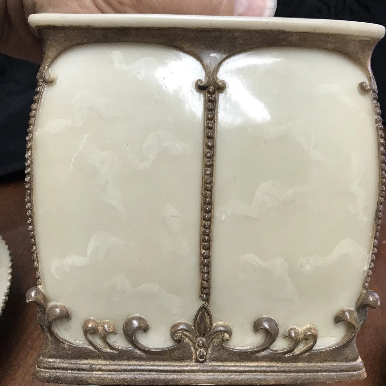 Vintage Croscill Romanza Tissue Cover, Soap Dish,Tinker Box Set | eBay