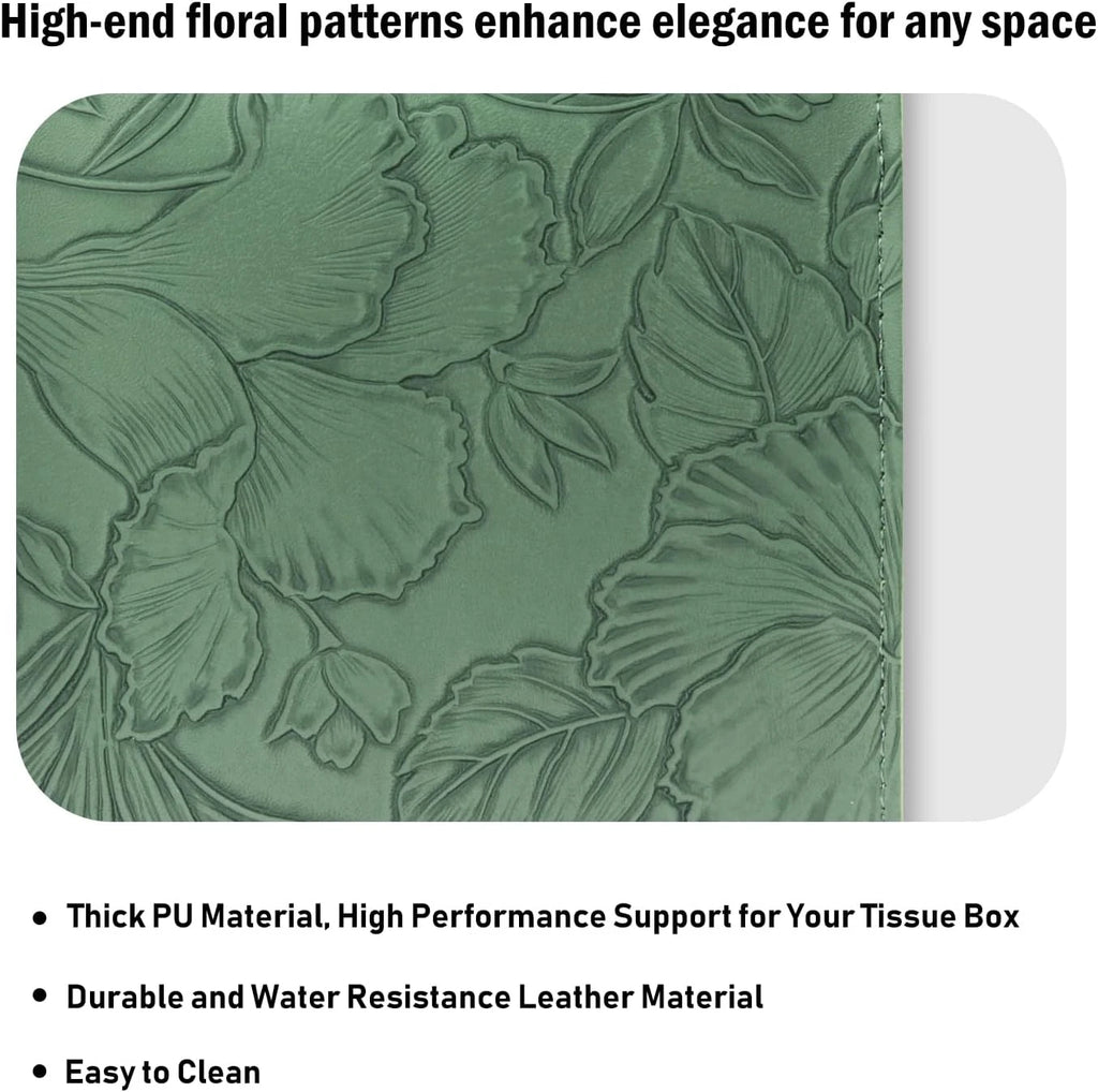 Tissue Box Holder Cover Square Tissue Cube Cover PU Leather Tissue Organizer wit | eBay